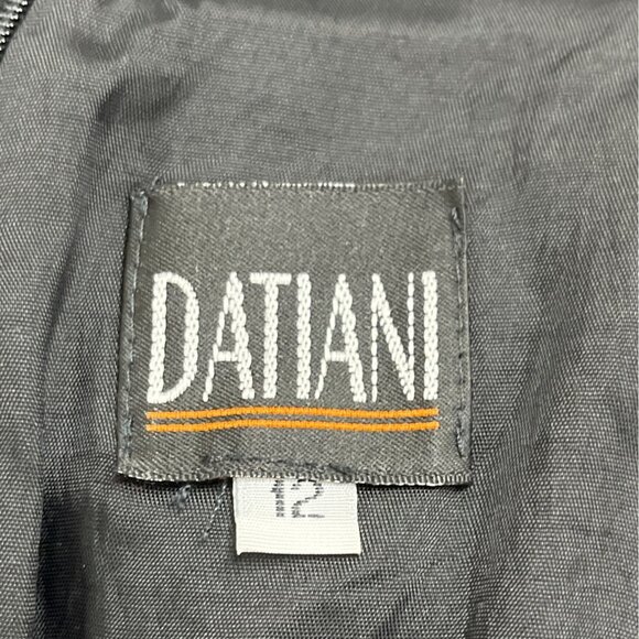 Datiani Black Sleeveless Halter Chain Detailed Dress For Women A-Line Fit Sz 12 - Picture 7 of 9